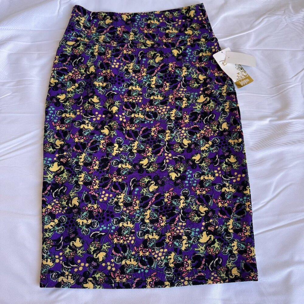 Disney x Lularoe Minnie Skirt Purple Midi Soft Comfortable Breathable Small NWT